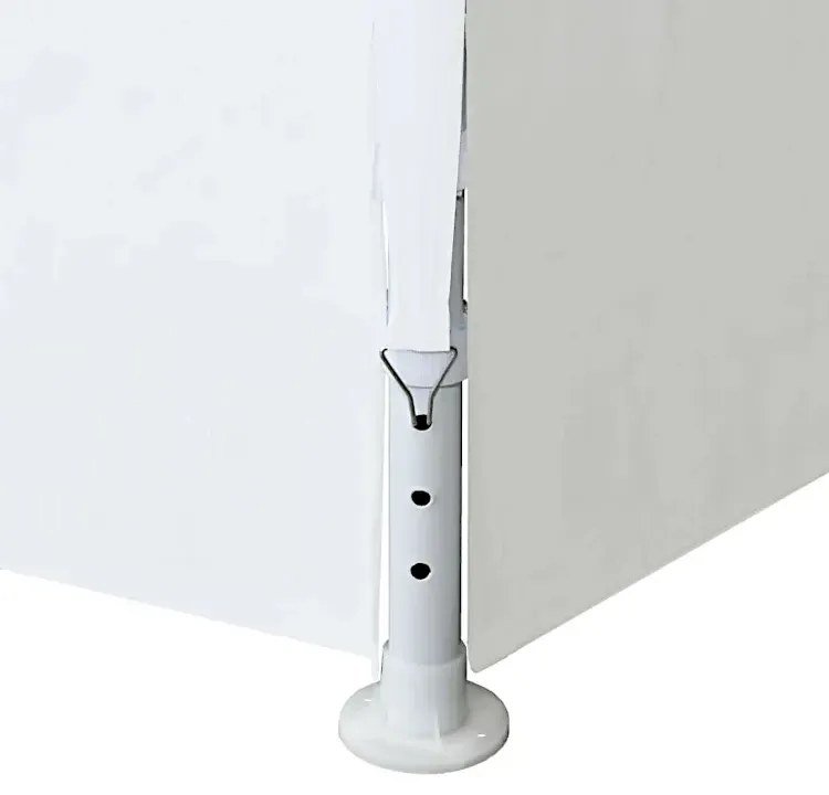 Biały namiot ogrodowy z oknami D1-K88