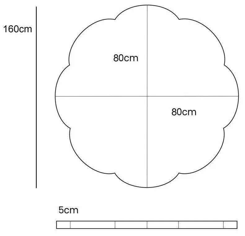 Jasnoróżowa mata do zabawy dla dzieci 160x160 cm – Meowbaby