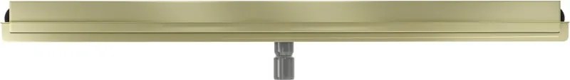 Mexen Flat Wall odpływ liniowy ścienny 2w1 110 cm, złoty szczotkowany - 1A30110