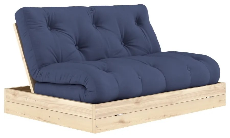 Ciemnoniebieska rozkładana sofa 145 cm Flip – Karup Design