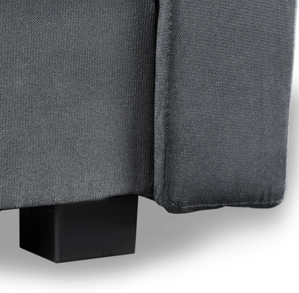 Sofa z Funkcją Spania ALUNA Rozkładana Wersalka Dwuosobowa Szara Nowoczesna do Salonu
