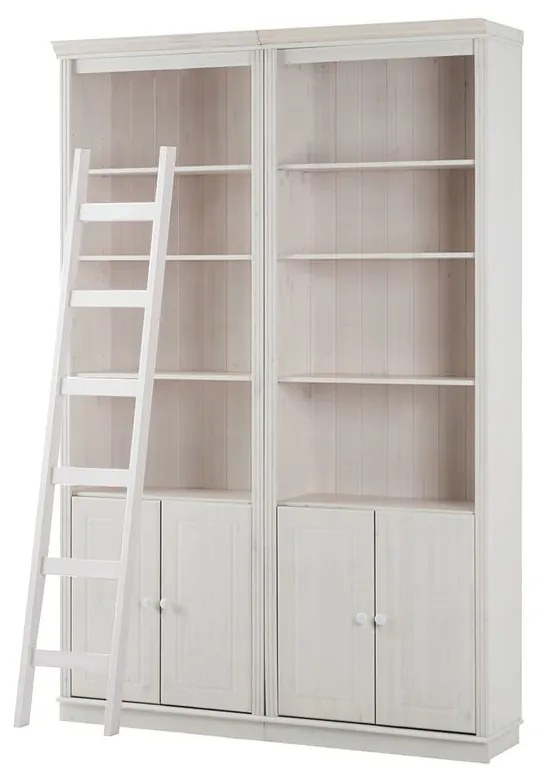 Biały regał z litego drewna sosnowego 148x223 cm Anita – Støraa
