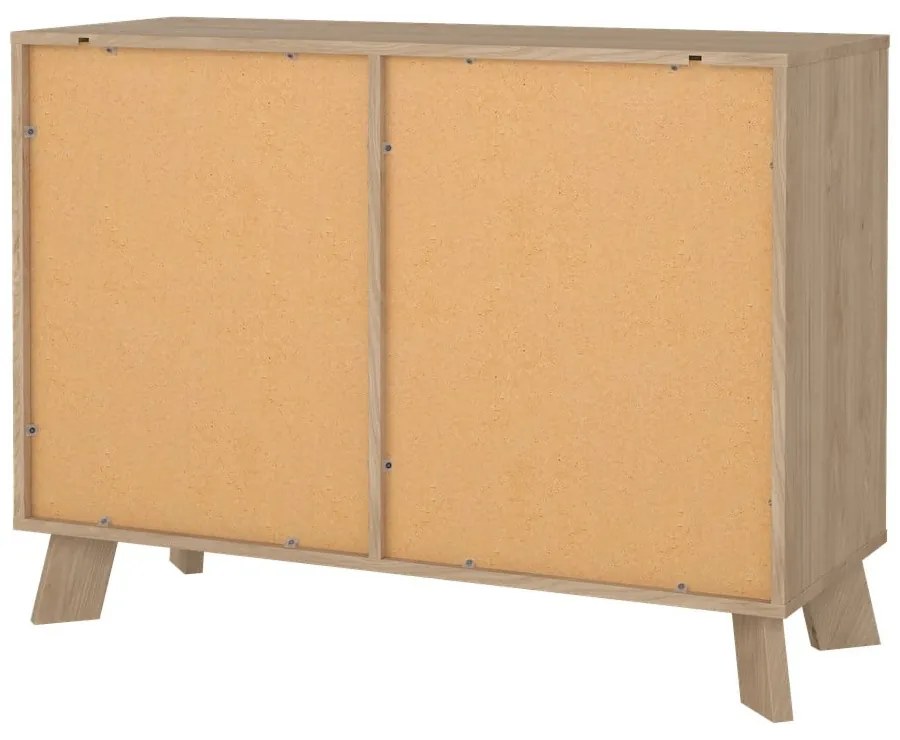 Biało-naturalna komoda w dekorze dębu 99x73x39 cm Ikast – Tvilum