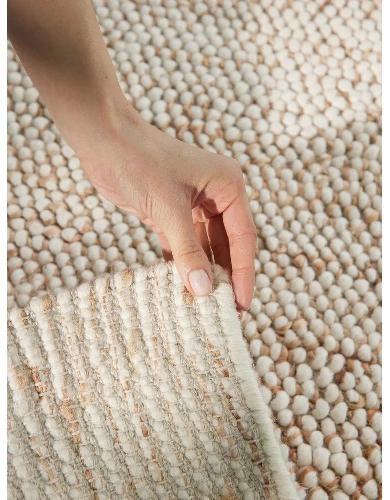 Beżowy dywan z mieszanki wełny tkany ręcznie 80x150 cm Peas – Villeroy&amp;Boch