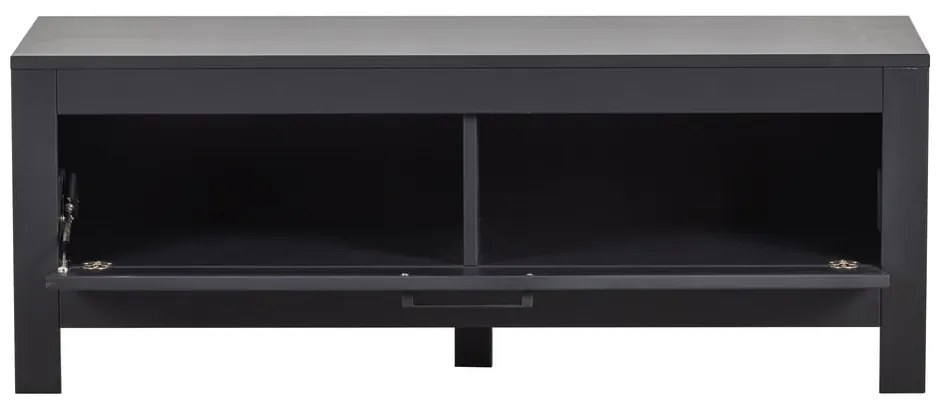 Czarna szafka pod TV z litego drewna sosnowego 120x45 cm Bonk – Basiclabel