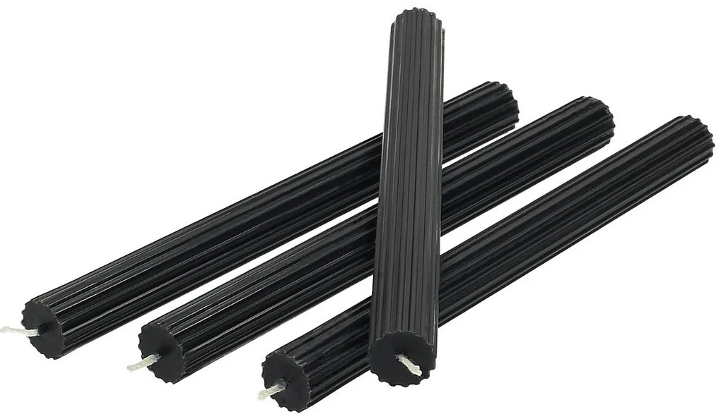 Zestaw świec stroikowych Noir 2x25 cm