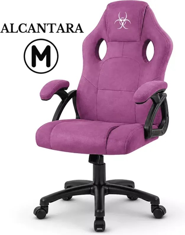 Fotel obrotowy Bazarnes z oddychającą tkaniną Alcantara i funkcją TILT