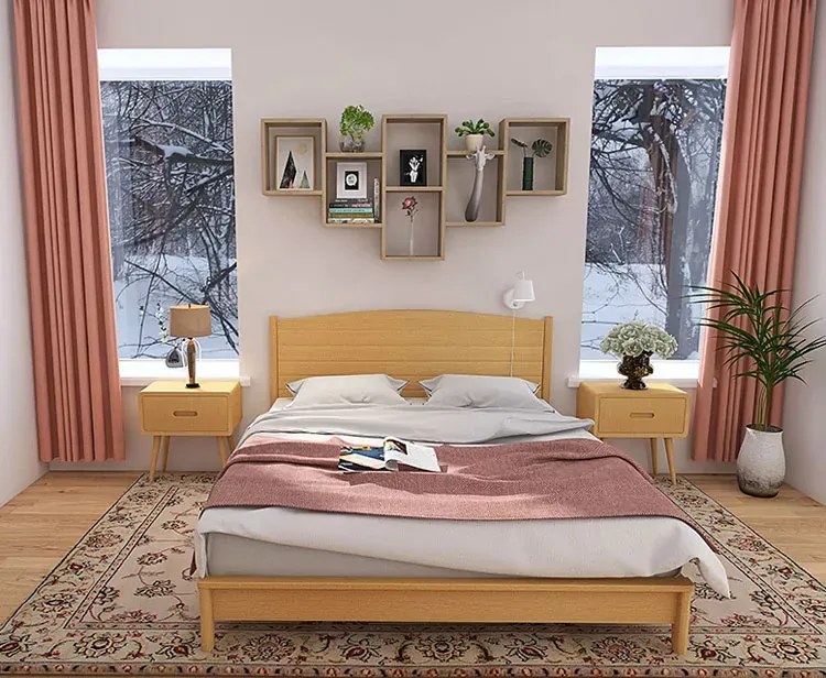Minimalistyczna półka na ścianę w kolorze buk - Corsaro