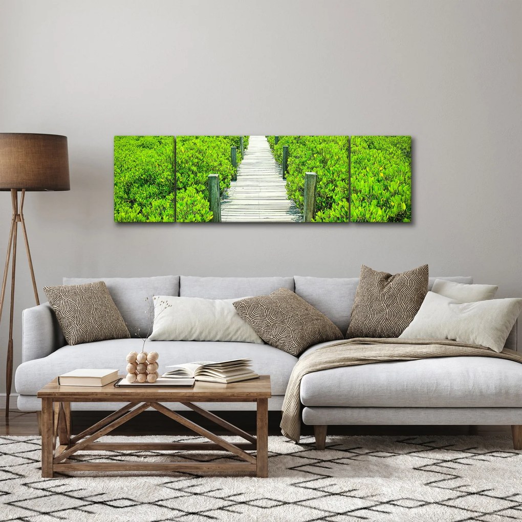Obraz - drewniany chodnik (170x50 cm)