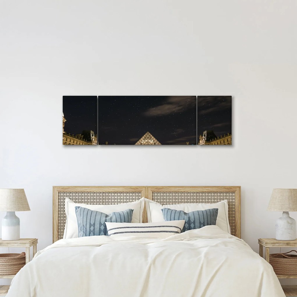 Obraz - Luwr w nocy (170x50 cm)