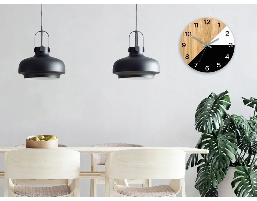 Zegar na ścianę nowoczesny efektowny okrągły cichy do kuchni salonu pokoju