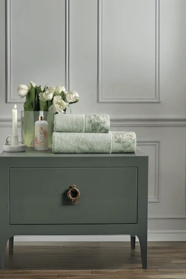 Podarunkowy zestaw ręczników NOSTALGIA, 2 szt Jasnozielony