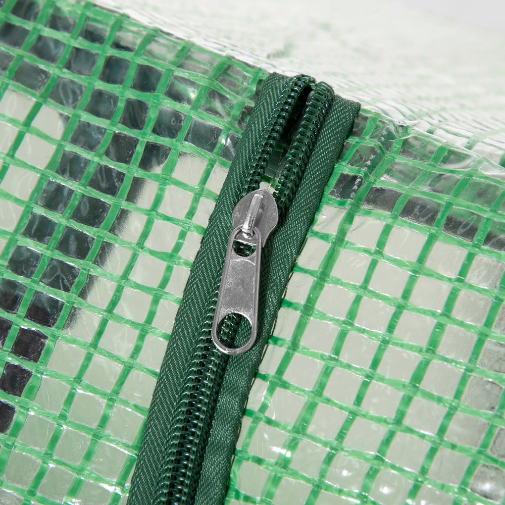 Outsunny Szklarnia Foliowa z Okienkiem PE Cieplarnia na Pomidory 119x60x60cm Zielona | Aosom PL