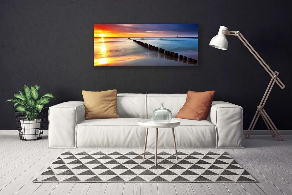 Obraz canvas Blask Słońca na Morskiej Tafli