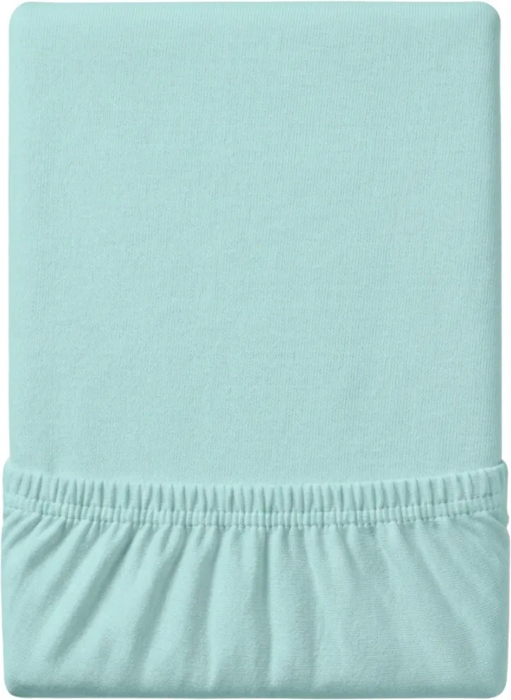 PrzytulneMieszkanie.pl Jersey prześcieradło EXCLUSIVE jasno mentolowe 90 x 200 cm
