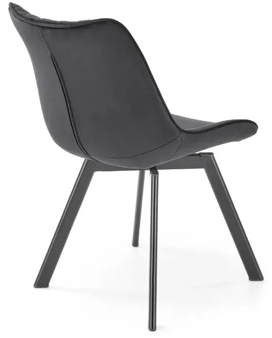 Krzesło tapicerowane K520 VELVET czarne obracane HALMAR