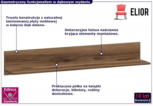 Nowoczesna półka ścienna N6-E55