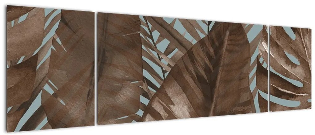 Obraz - Liście palmowe, akwarela (170x50 cm)