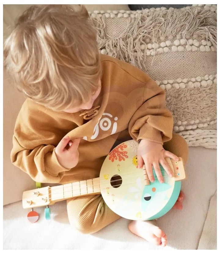 Tooky toy drewniane banjo nauka gry dla dzieci z motywem morza