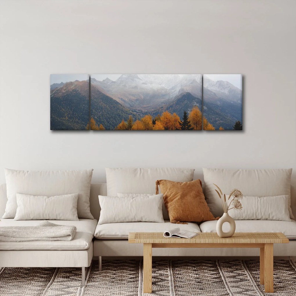 Obraz - Widok na grzbiety górskie (170x50 cm)