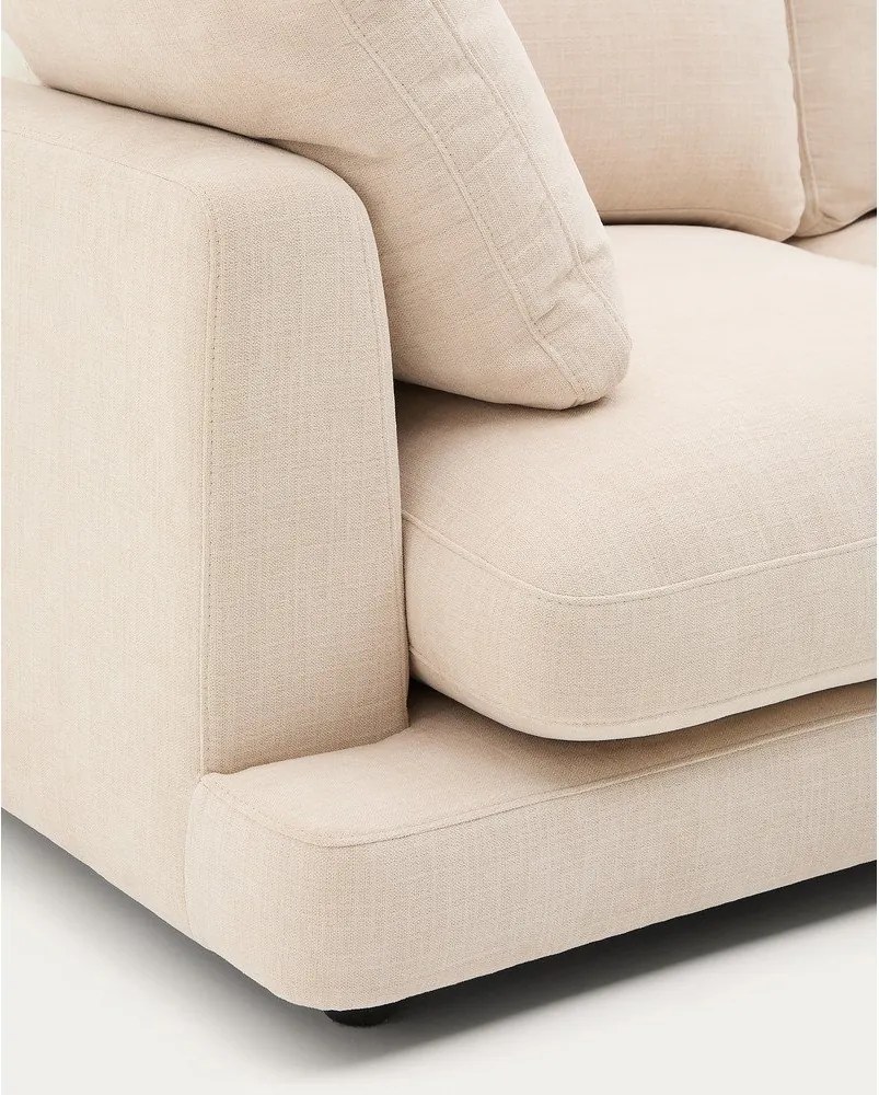 Beżowa sofa z tkaniny szenilowej 300 cm Gala – Kave Home