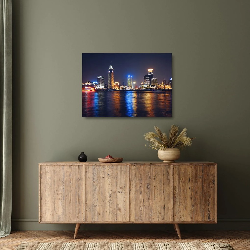 Obraz na szkle - Refleksy nocy (70x50 cm)