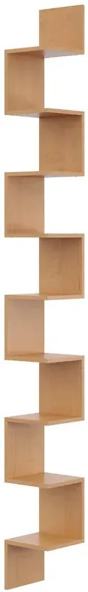 Minimalistyczna narożna półka ścienna w kolorze olchy - Flora 6X