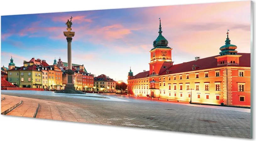 Panel Szklany Świt nad Warszawskim Starym Miastem
