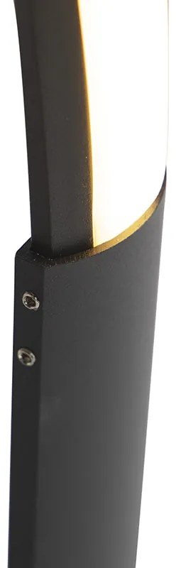 Designerska lampa podłogowa czarna w tym LED i ściemniacz - Twisted