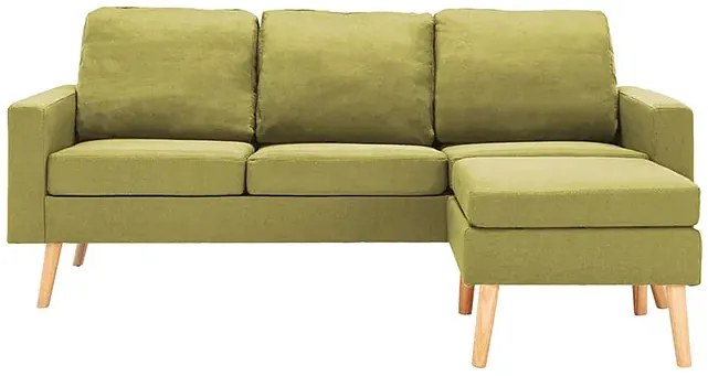 3-osobowa zielona sofa z podnóżkiem - Muria 4Q