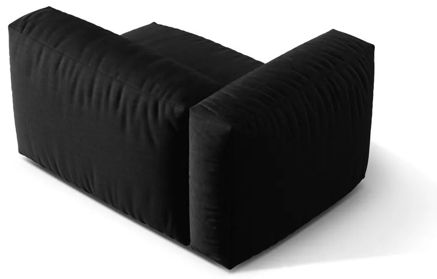 Czarny moduł sofy (lewostronny) Martina – Micadoni Home