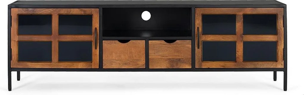 Telewizor Meuble z 2 portami i 2 ujęciami z widokiem na główny