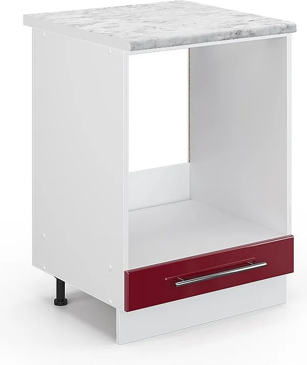 Szafka kuchenna bordowa czerwień wysoki połysk 60x60x82 fame-line