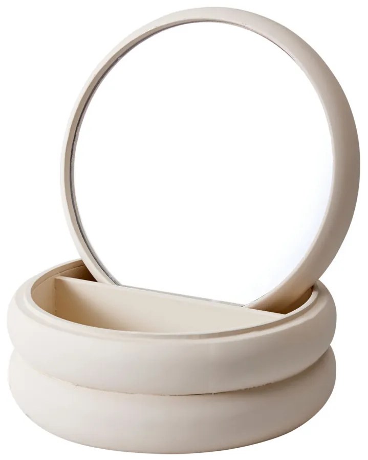 Szkatułka na biżuterię z lusterkiem, 17,5 x 17,5 x 9 cm