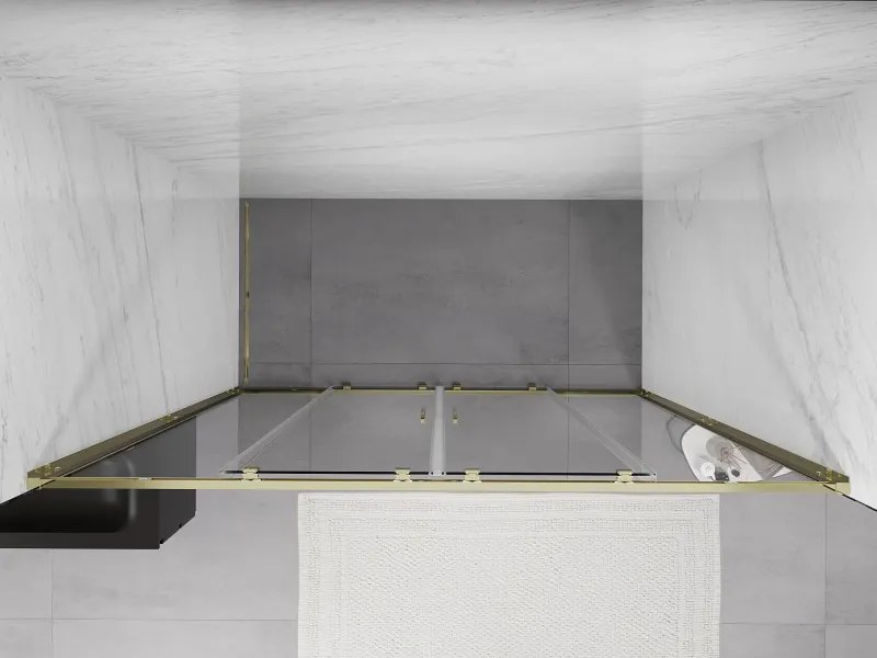 Mexen Exo drzwi prysznicowe podwójne rozsuwane 170 cm, transparent, złote - 8152-170-000-50-00