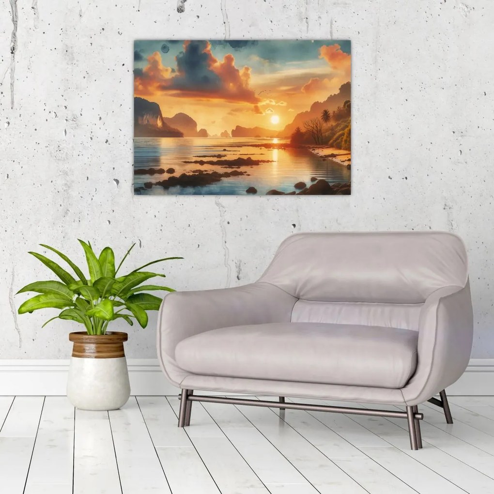 Obraz - Widok z plaży (70x50 cm)