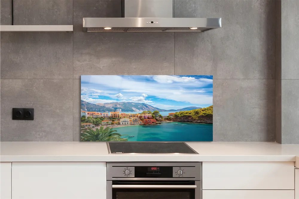 Szkło do Kuchni na Ścianę Wybrzeże w Objęciach Gór