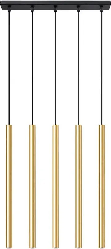 Nowoczesna lampa wisząca tuby złoty połysk - A381 P3-F67