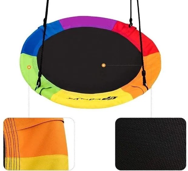 Huśtawka Ogrodowa Bocianie Gniazdo L192 120cm Komfort i Zabawa dla Dzieci 3+