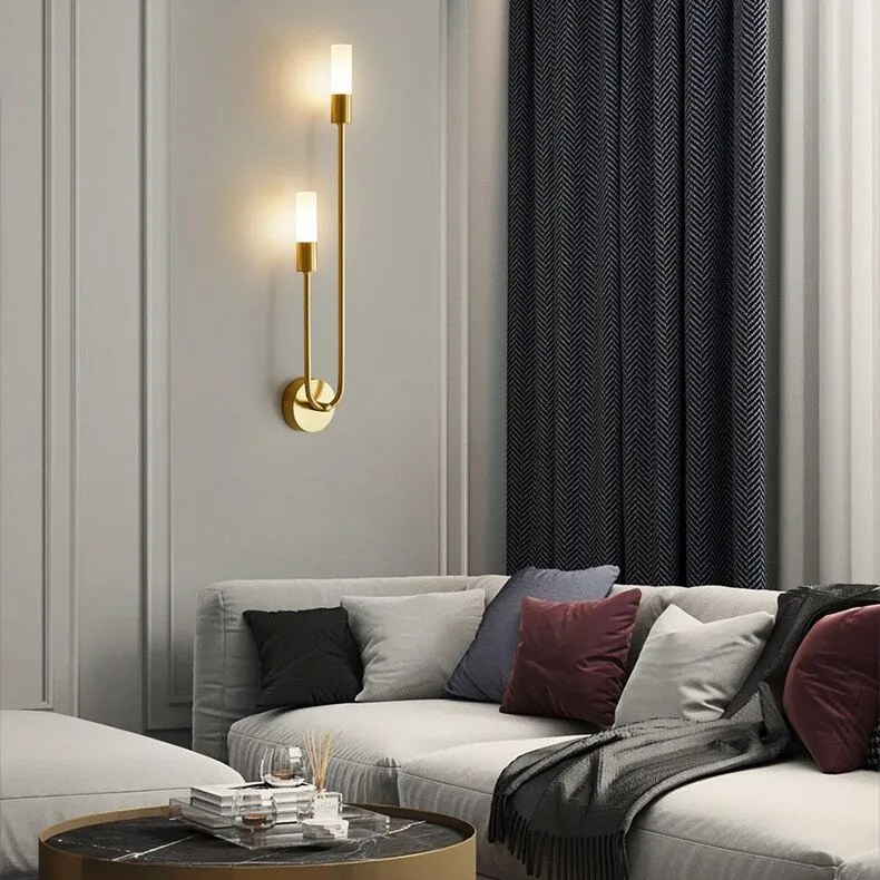 LAMPA ŚCIENNA KINKIET APP1148-2W złota