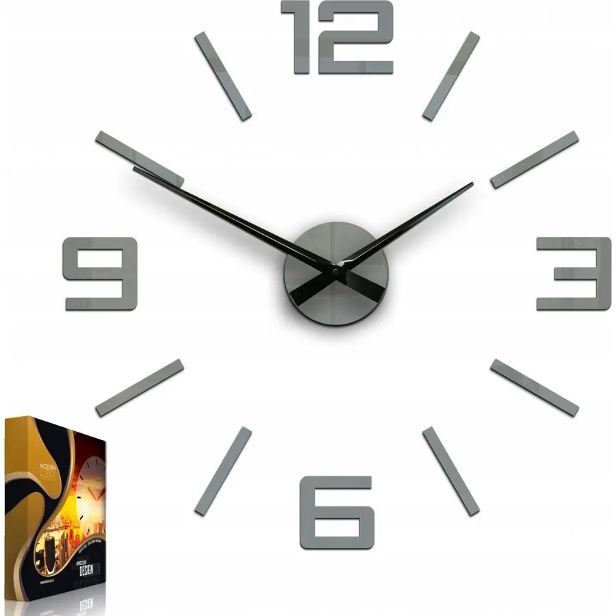 Zegar ścienny naklejany duży nowoczesny akrylowy na ścianę do kuchni salonu