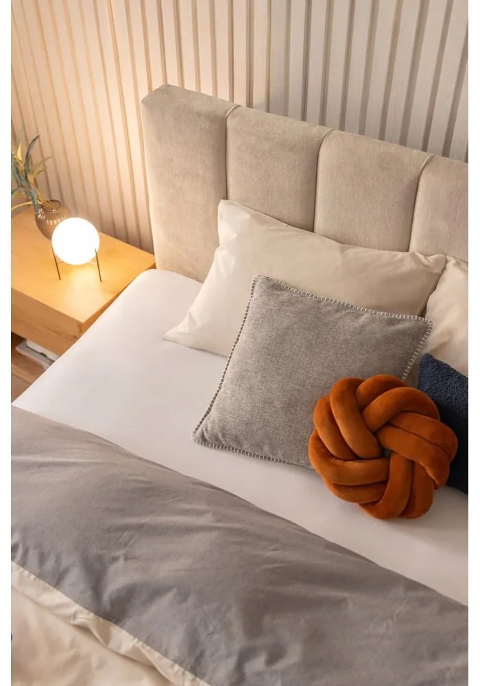 Beżowe łóżko kontynentalne 180x200 cm Olia Bold Line – Bonami Selection