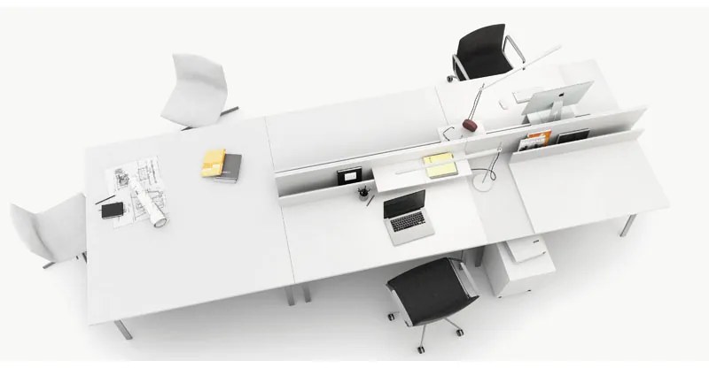 Regał biurowy wysoki LAYERS, 2 schowki, 800 x 400 x 1905, biały