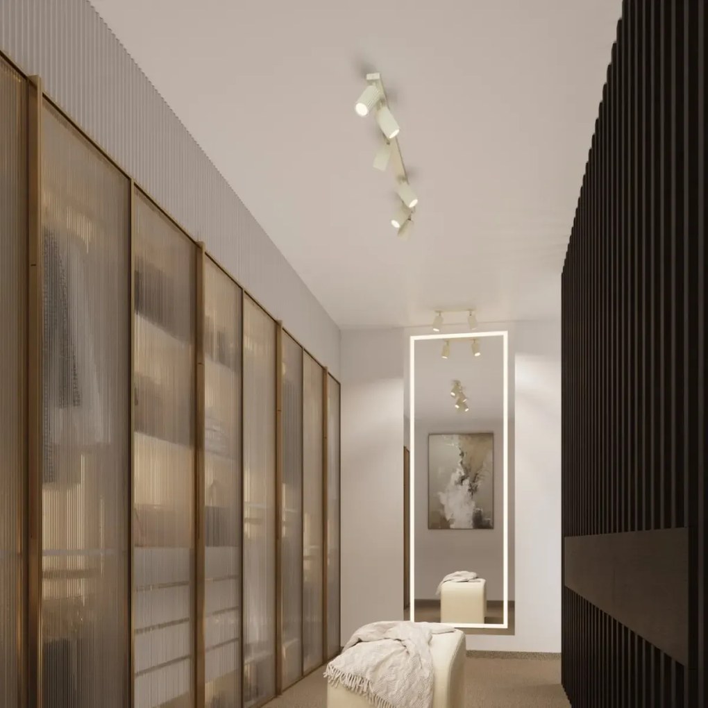 Plafon KARBON 60 beżowy ryflowany SOLLUX  LIGHTING