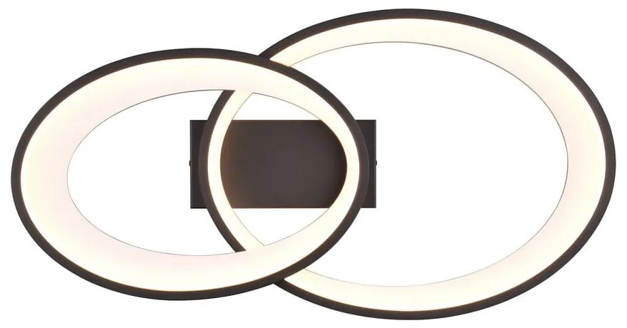 Czarno-biała lampa sufitowa LED 30x57 cm Malaga – Reality