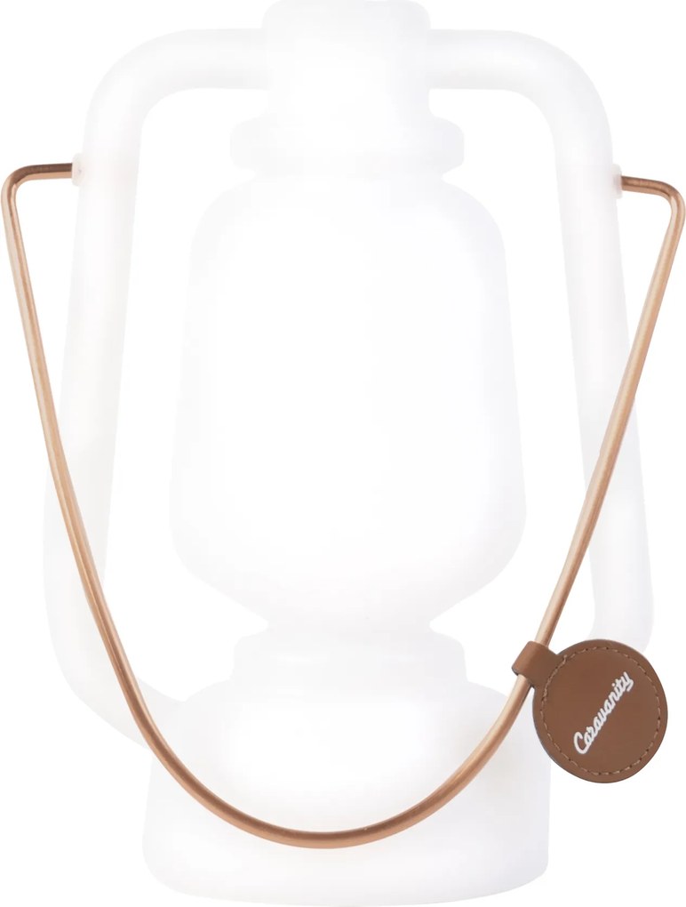 Lampa stołowa biała z efektem płomienia 22 cm - Storm Mini