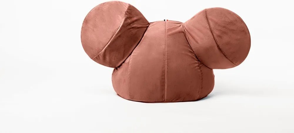 Czerwony aksamitny worek do siedzenia dla dzieci The Brooklyn Kids Ears