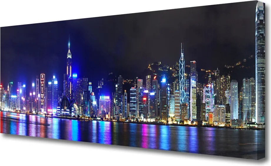 Duży obraz na płótnie Światła Nocnej Metropolii