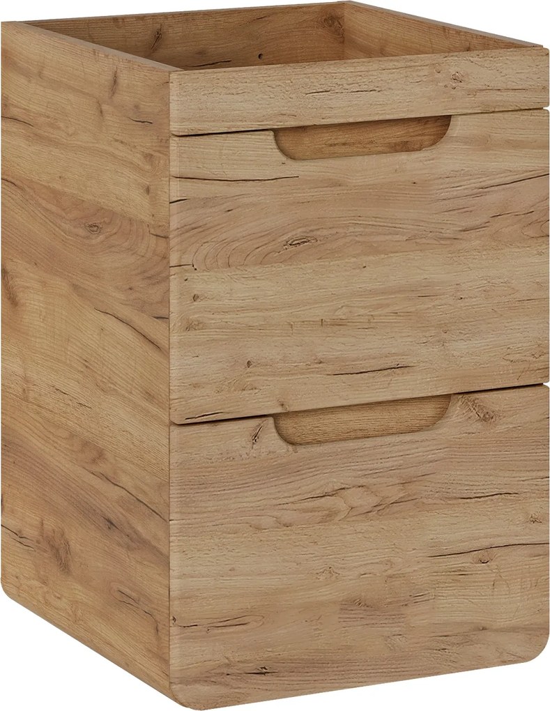 Wąska szafka pod umywalkę wpuszczaną 40 cm, Aruba 823 FSC, dąb craft złoty