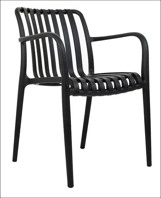 Czarne ażurowe krzesło nowoczesne H4-W23